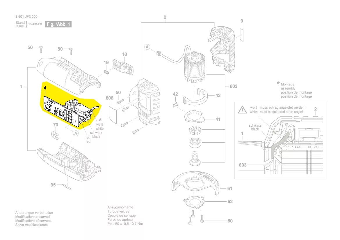 Module électronique GWS 10,8 V-EC / GWS 12V-76